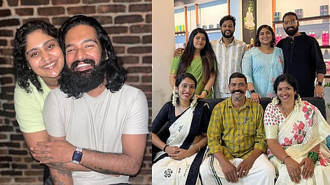 ഭാഗ്യ സുരേഷ്, ശ്രേയസ് മോഹന്‍ കുടുംബത്തോടൊപ്പം