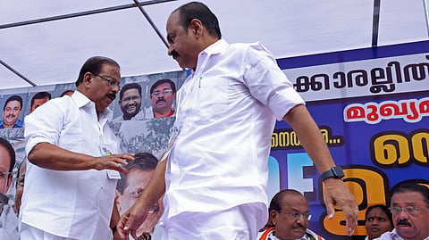 കെ സുധാകരനും വിഡി സതീശനും

