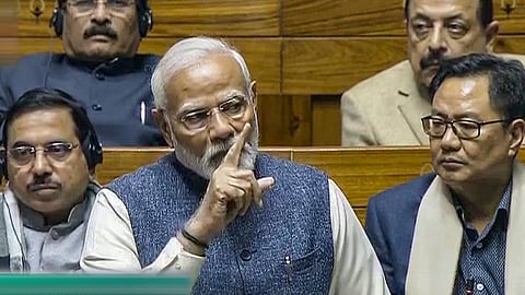   17 ാം ലോക്‌സഭയുടെ അവസാന സമ്മേളനത്തില്‍ പ്രധാനമന്ത്രി നരേന്ദ്ര മോദി സംസാരിക്കുന്നു
