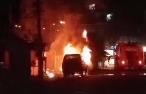 ട്രാന്‍സ്ഫോര്‍മര്‍ പൊട്ടിത്തെറിച്ചുണ്ടായ തീപിടിത്തം