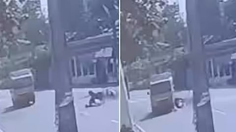 അപകടത്തിന്‍റെ സിസിടിവി ദൃശ്യം