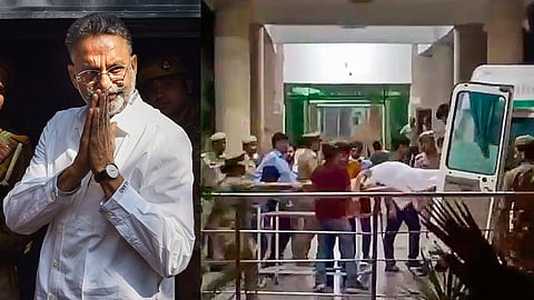 മുക്താർ അൻസാരി, അൻസാരിയെ ആശുപത്രിയിലേക്ക് കൊണ്ടുവരുന്നു  