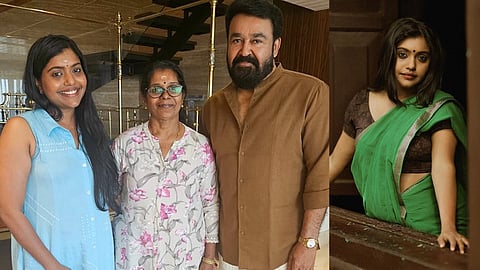 ശ്രുതി ജയനും അമ്മയും മോഹന്‍ലാലിനൊപ്പം