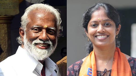 കുമ്മനം രാജശേഖരൻ, നവ്യ ഹരിദാസ്  