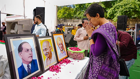 AAP leaders protest 