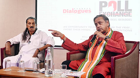 പോൾ എക്സ്ചേഞ്ചിൽ പന്ന്യനും തരൂരും  
