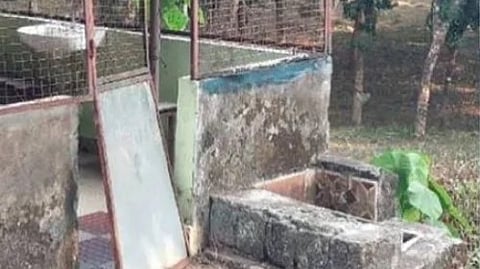 പിന്‍ഭാഗത്തെ ഗ്രില്‍ തകര്‍ത്ത നിലയില്‍