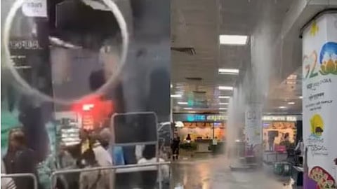 ഗുവാഹത്തി എയര്‍പോര്‍ട്ടിന്റെ മേല്‍ക്കൂര തകര്‍ന്നുവീണതിന്റെ  വീഡിയോ ദൃശ്യം

