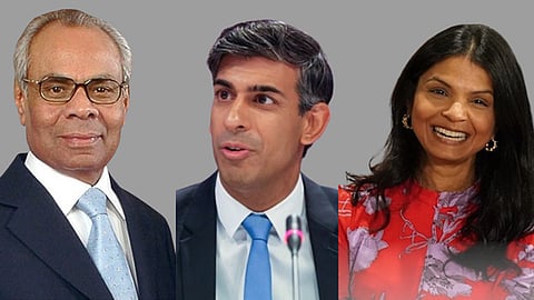 ജി പി  ഹിന്ദുജ, ഋഷി സുനക്, അക്ഷത മൂർത്തി