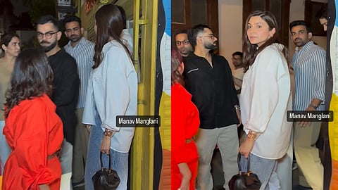 Virat Kohli enjoys dinner  with Anushka Sharma and friends