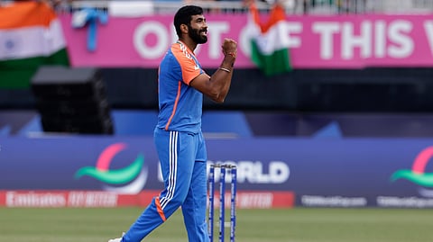 Jasprit Bumrah celebrates 