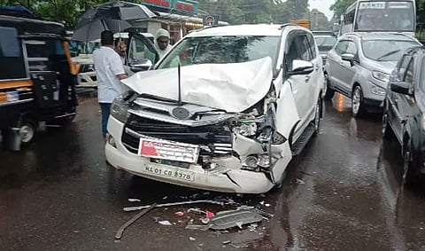 VD Satheesan's official car met with an accident