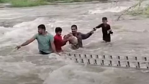 Children trapped in Chittoor river were rescued