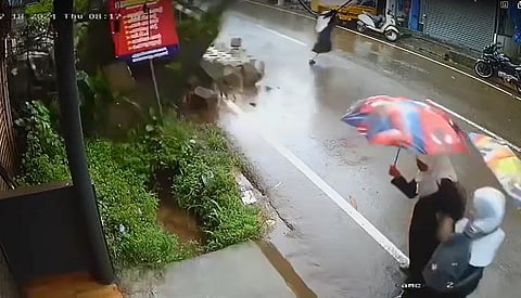 wall collapsed