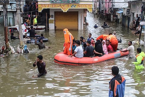 Gujarat's Bharuch Gets 120mm Of Rainfall In 2 Hours, 10 Rivers Overflowing