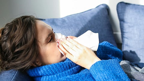 woman with fever