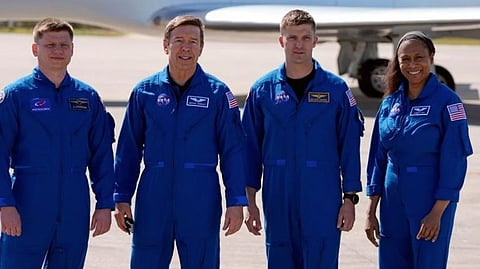4 astronauts return to Earth after being delayed by Boeing's capsule trouble and Hurricane Milton .
