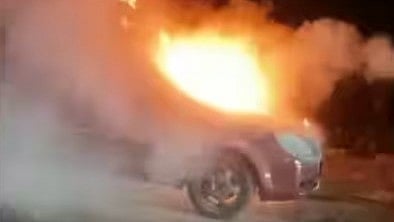 car caught fire while running 