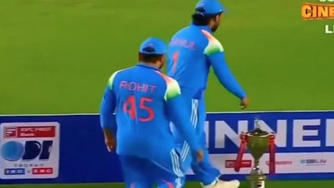 Team India's trophy 'slip-up' 