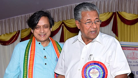 shashi tharoor, pinarayi vijayan