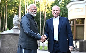 Russian President Vladimir Putin and narendra modi 