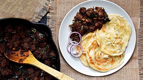 poratta and beef