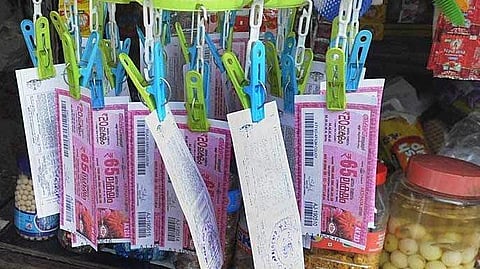 Lottery agent loses money