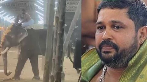 Kesavan Namboothiri, who risked his life to survive the elephant attack