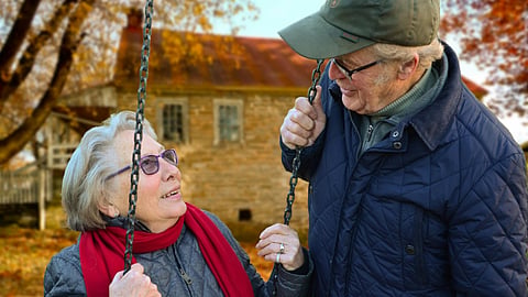 old people in happy