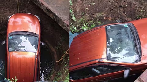 Accelerator instead of brake, car plunges into well during driving lesson