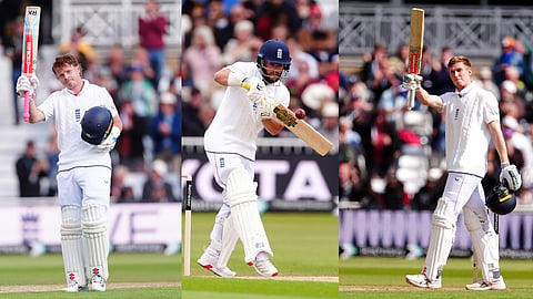 England declare on 565-6