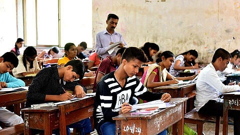 students in examination hall for SSC CGL exam