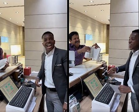 African receptionist 