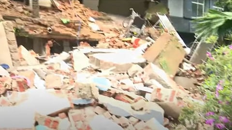 Building collapses at Kottayam Medical College