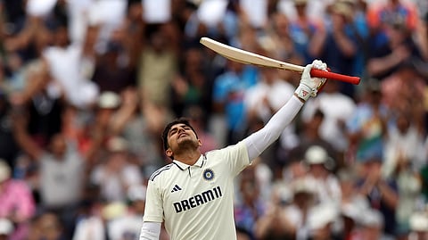 Shubman Gill celebrates century 
