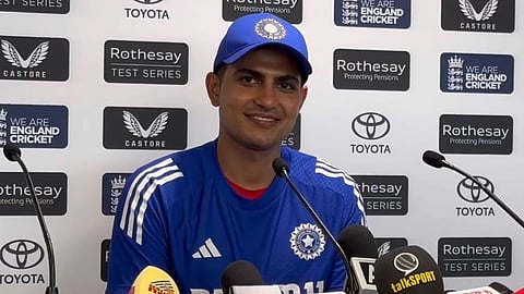 Captain Shubman Gill at the press conference