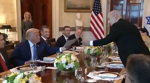 Benjamin Netanyahu and  Donald Trump