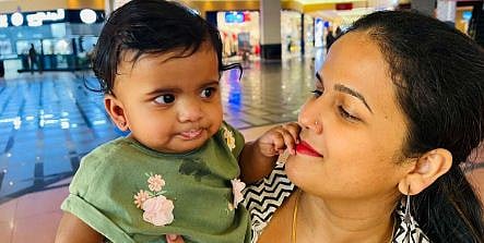 Vipanchika and her daughter Vaibhavi 