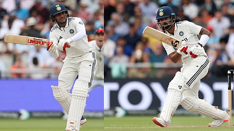 Shubman Gill and KL Rahul batting