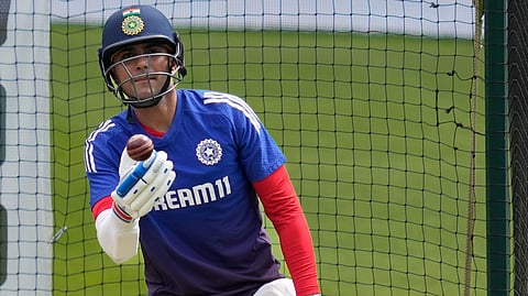 India's captain Shubman Gill during a training session