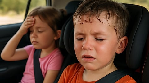 childrens in cars