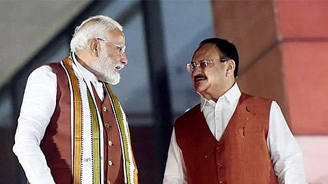 PM Modi and JP Nadda 