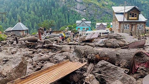 massive cloudburst in the Chashoti area of Kishtwar  Jammu and Kashmir 