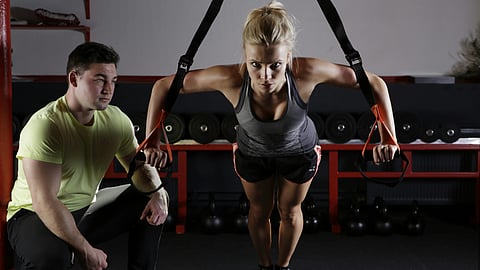 Woman doing workout