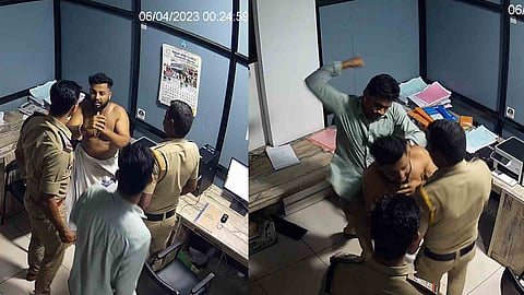 Police Station Brutality CCTV Visuals 