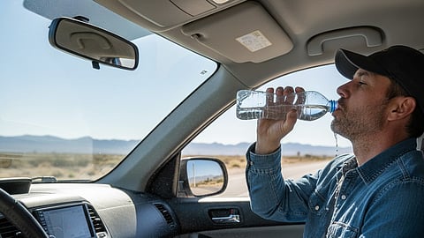 Man drinking water