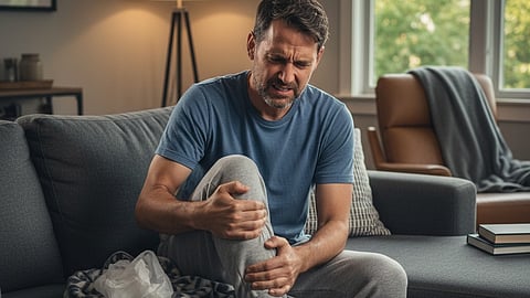 Man with leg pain