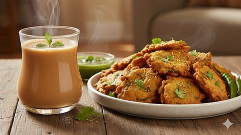 tea and spicy food