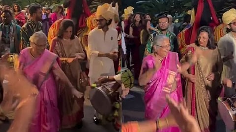 Biopharma pioneer Kiran Mazumdar Shaw and author Sudha Murty dance energetically at a family wedding in Bengaluru. See their inspiring spirit