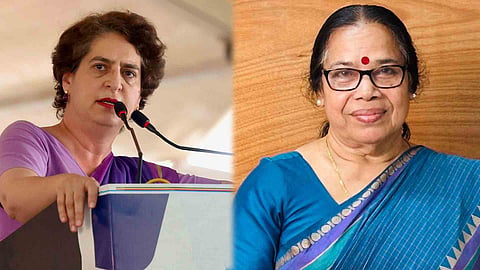 P K Sreemathi  Priyanka Gandhi Vadra
